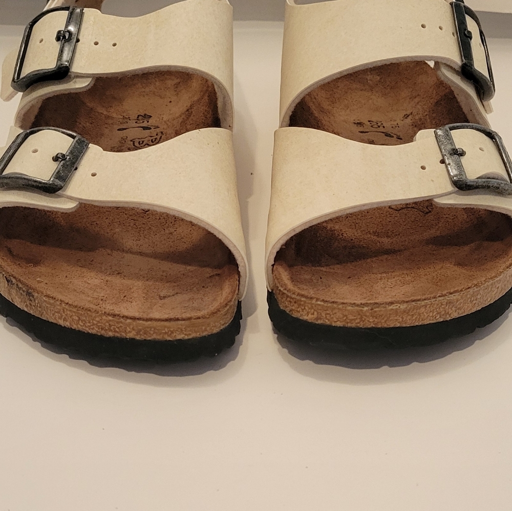 BIRKENSTOCK BIRKI'S LE MANS Off White Sandals Size 10 41 - Picture 8 of 9
